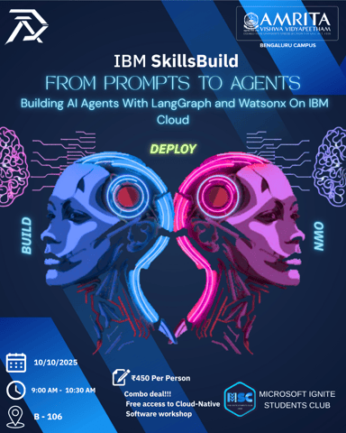 Poster of From Prompts to Agents: Building AI Agents with LangGraph and watsonx on IBM Cloud