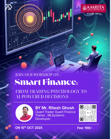 Poster of “Smart Finance: From Trading Psychology to AI-Powered Decisions” – ALGO TRADING