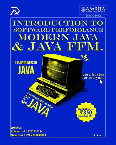 Poster of Intro to Software Performance and Modern Java